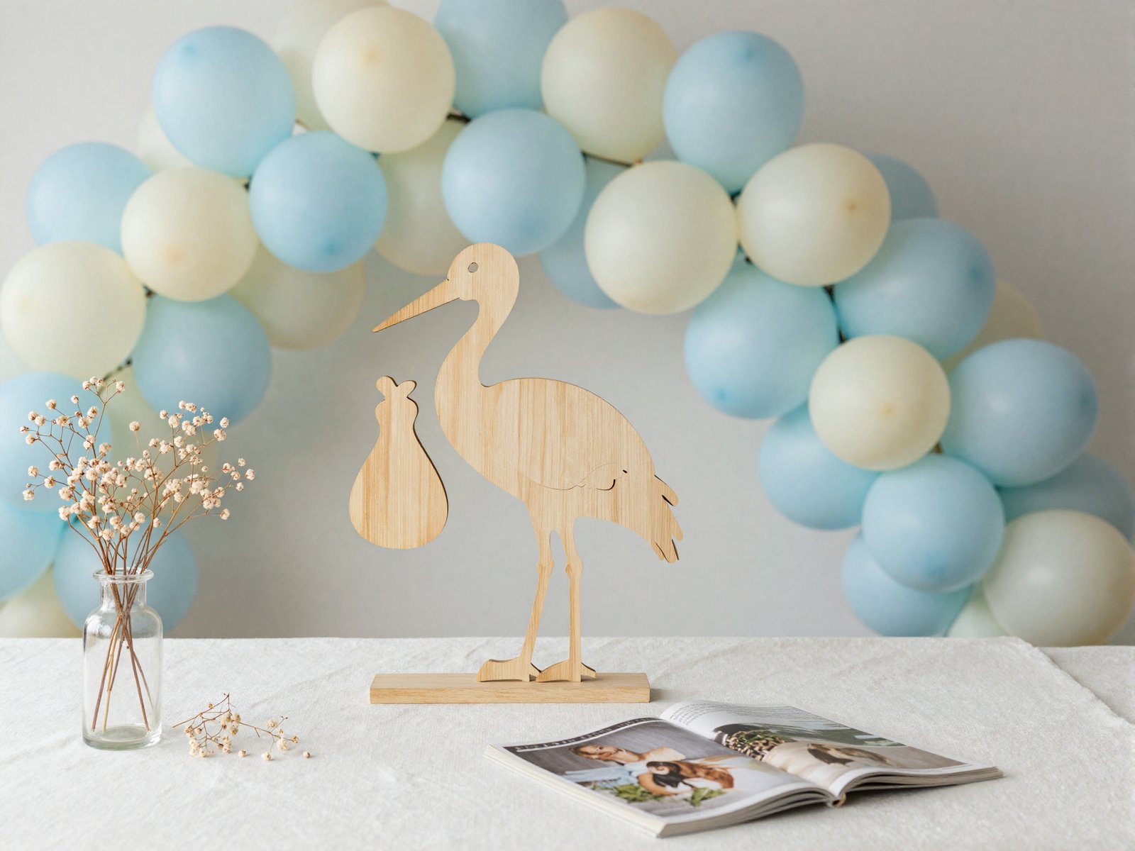 Tema cegonha para chá de bebê: decoração, paleta e ideias 2026